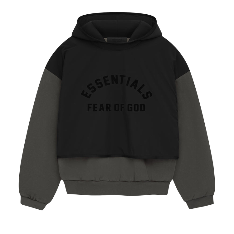 Свитер Fear Of God Essentials Fear of God Essentials Nylon Fleece Hooded 'Ink/Jet Black', черный толстовка fear of god essentials nylon fleece серый черный