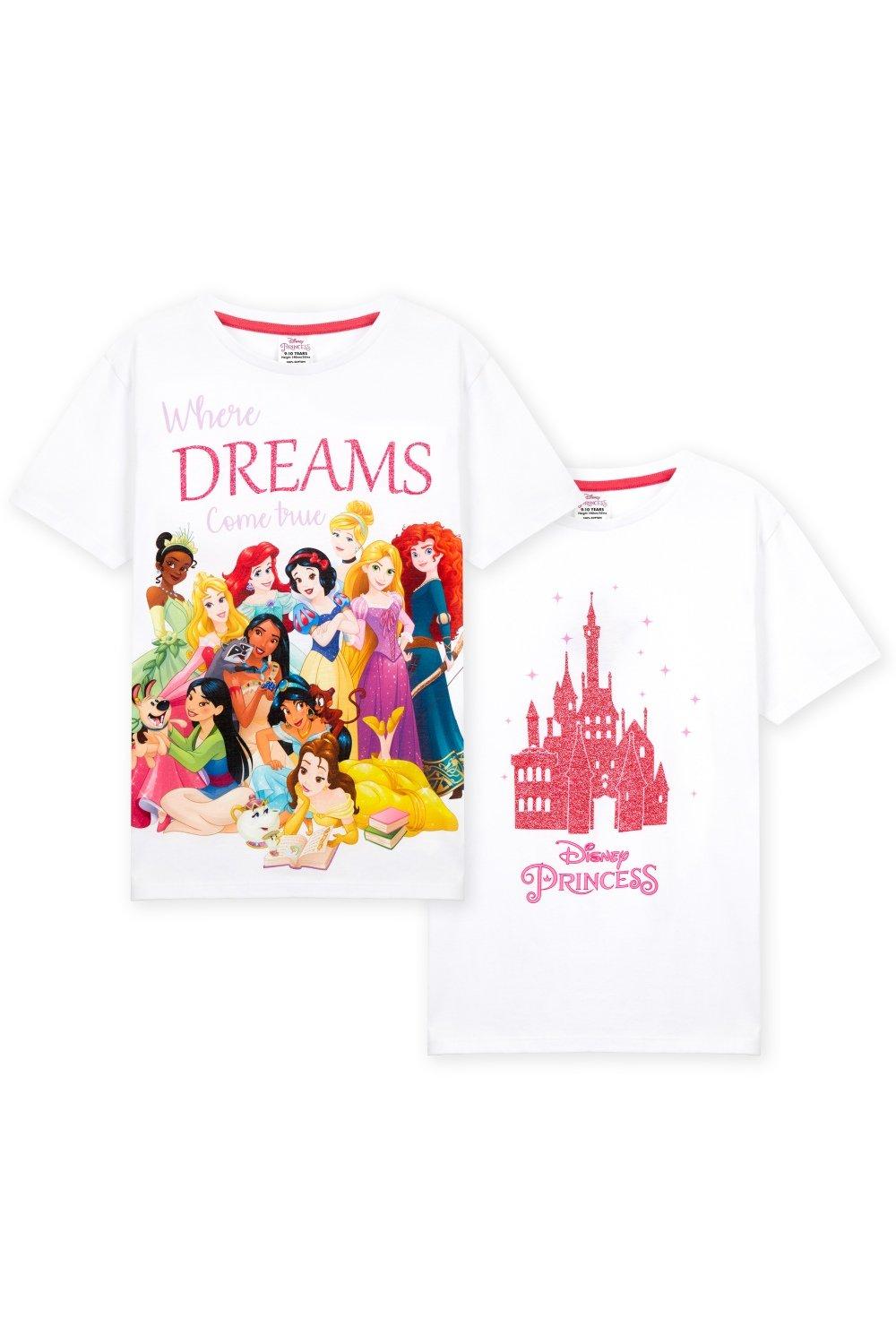цена Комплект из 2 футболок «Принцесса» Disney, белый