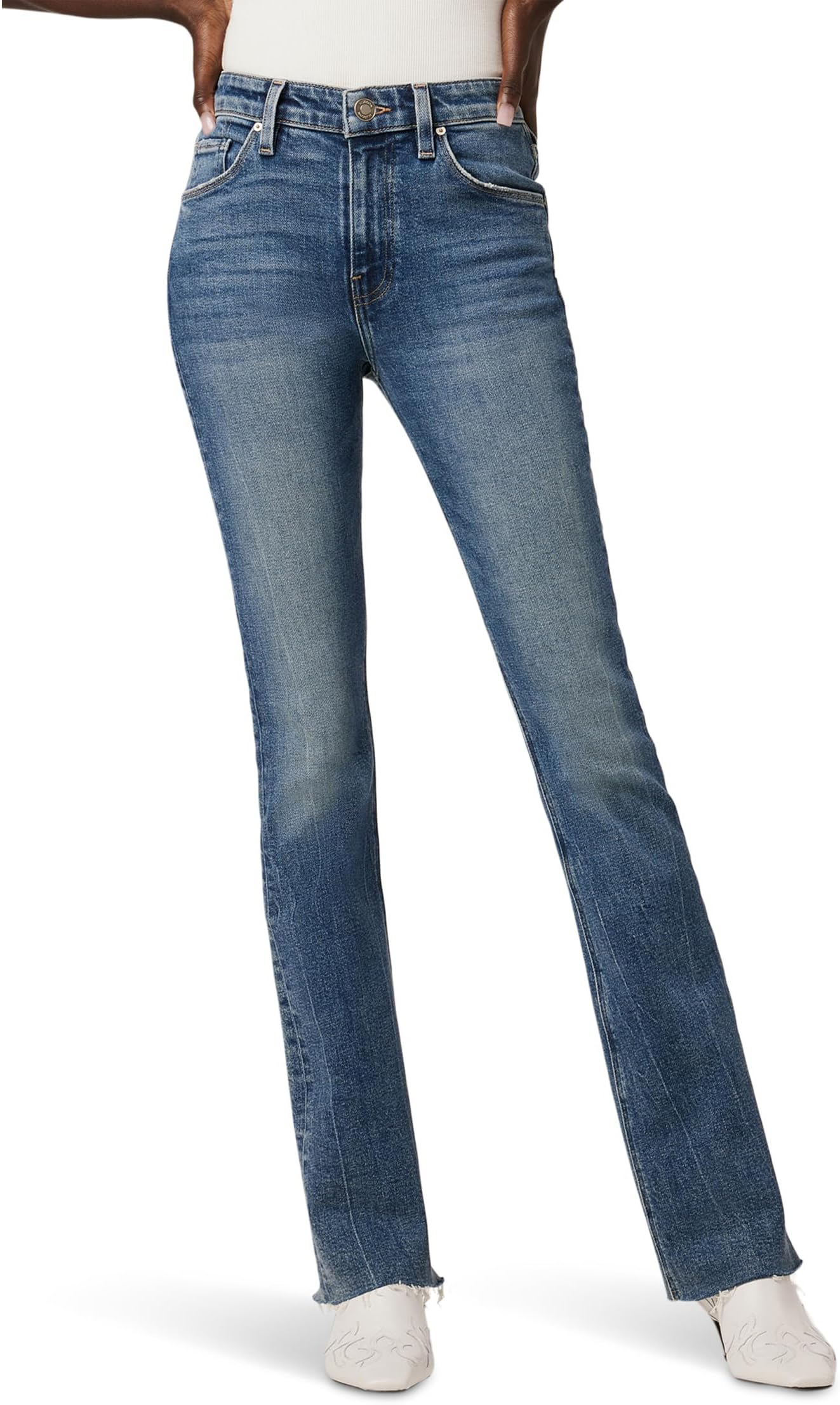 Джинсы Barbara High-Rise Baby Boot in Starfish Hudson Jeans, цвет Starfish цена и фото
