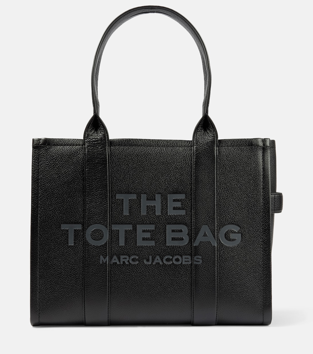 Большая кожаная сумка-тоут Marc Jacobs, черный цена и фото