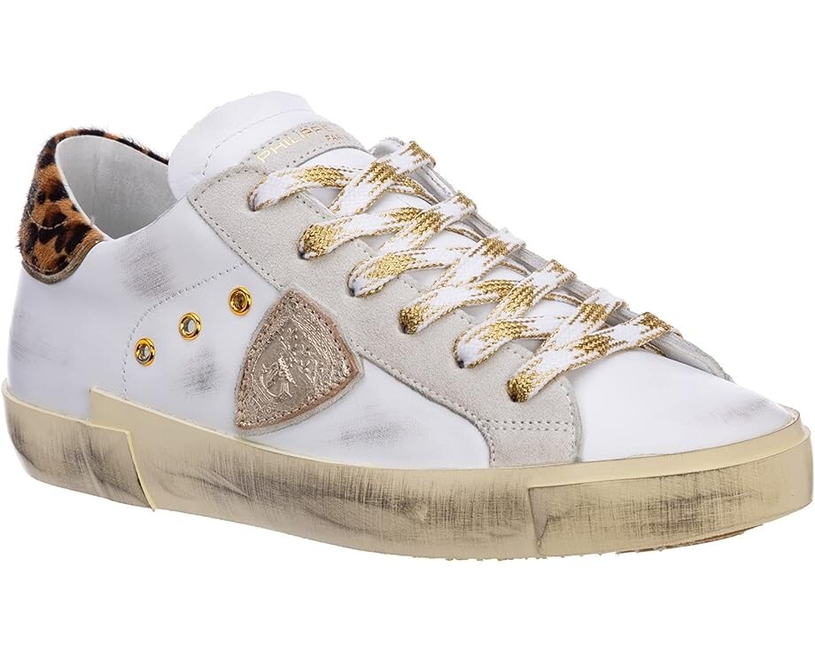 

Кроссовки Philippe Model PRSX Low Sneaker, цвет Veau Leo/Blanc