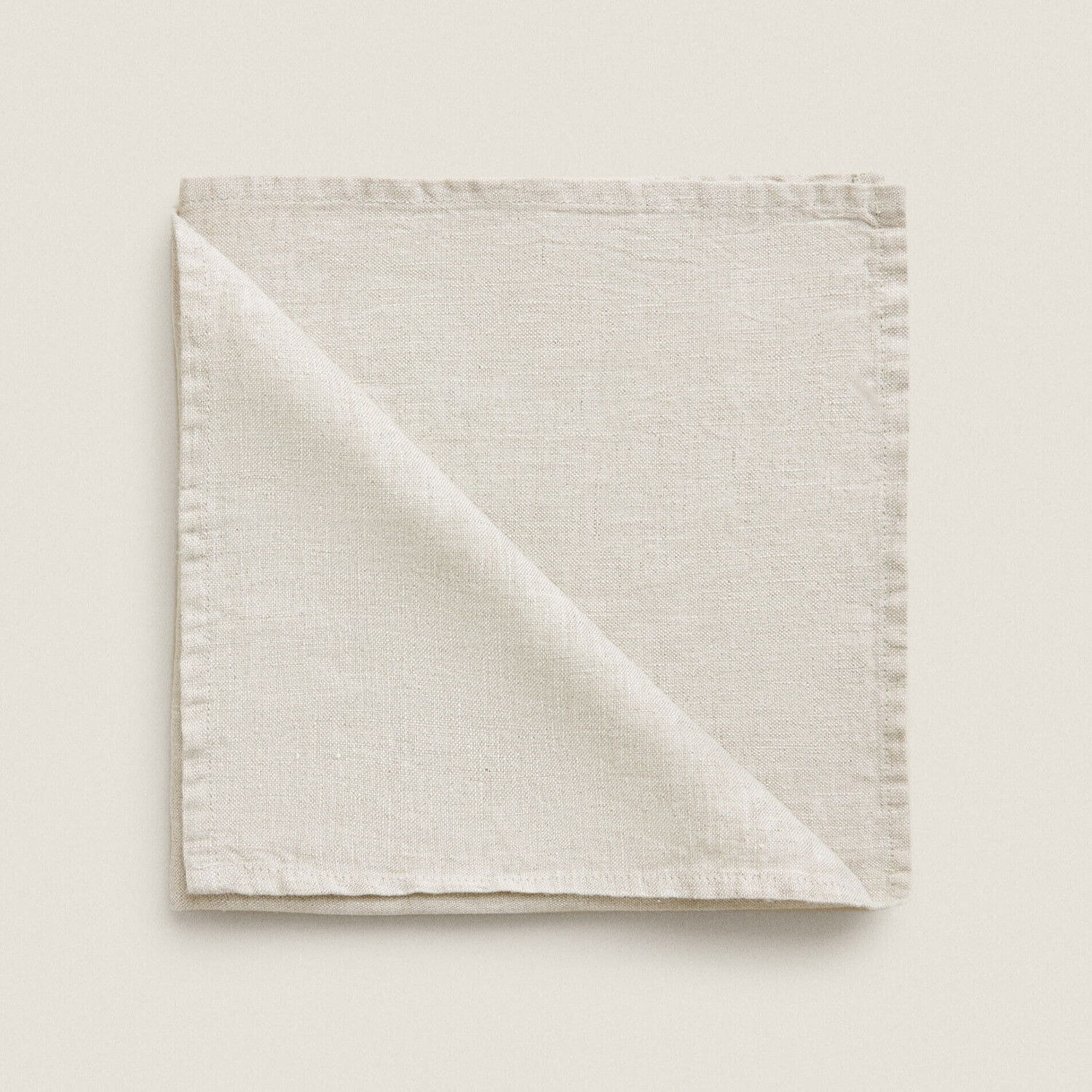 

Комплект льняных салфеток Zara Home Washed, 2 штуки, светло-бежевый