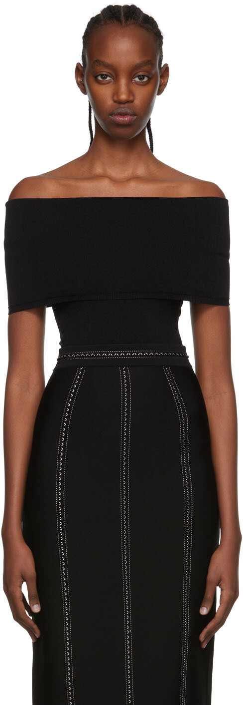 

Черное боди из вискозы ALAÏA
