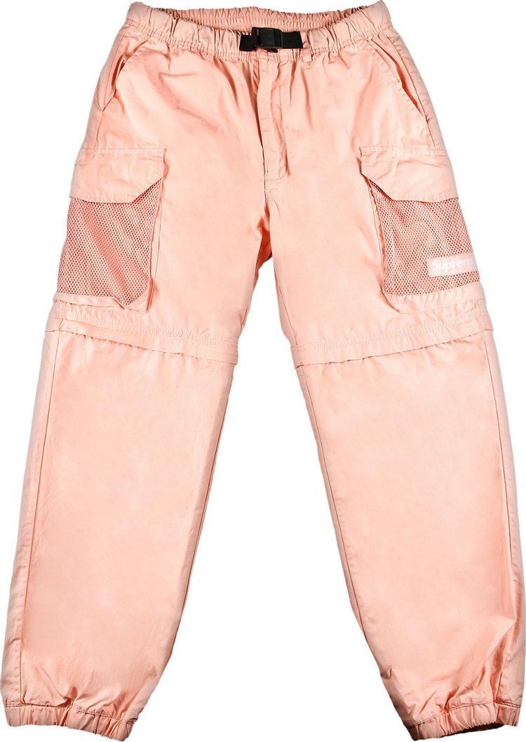 Брюки Supreme Mesh Pocket Belted Cargo Pant Dusty Pink, розовый цена и фото