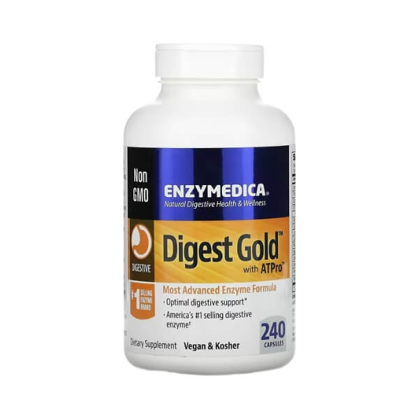Ферменты Digest Gold с ATPro 240 капсул, Enzymedica enzymedica digest spectrum ферменты для пищеварения 90 капсул