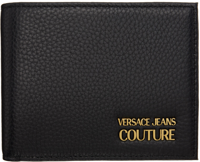 

Черный бумажник с логотипом Bifold Versace Jeans Couture