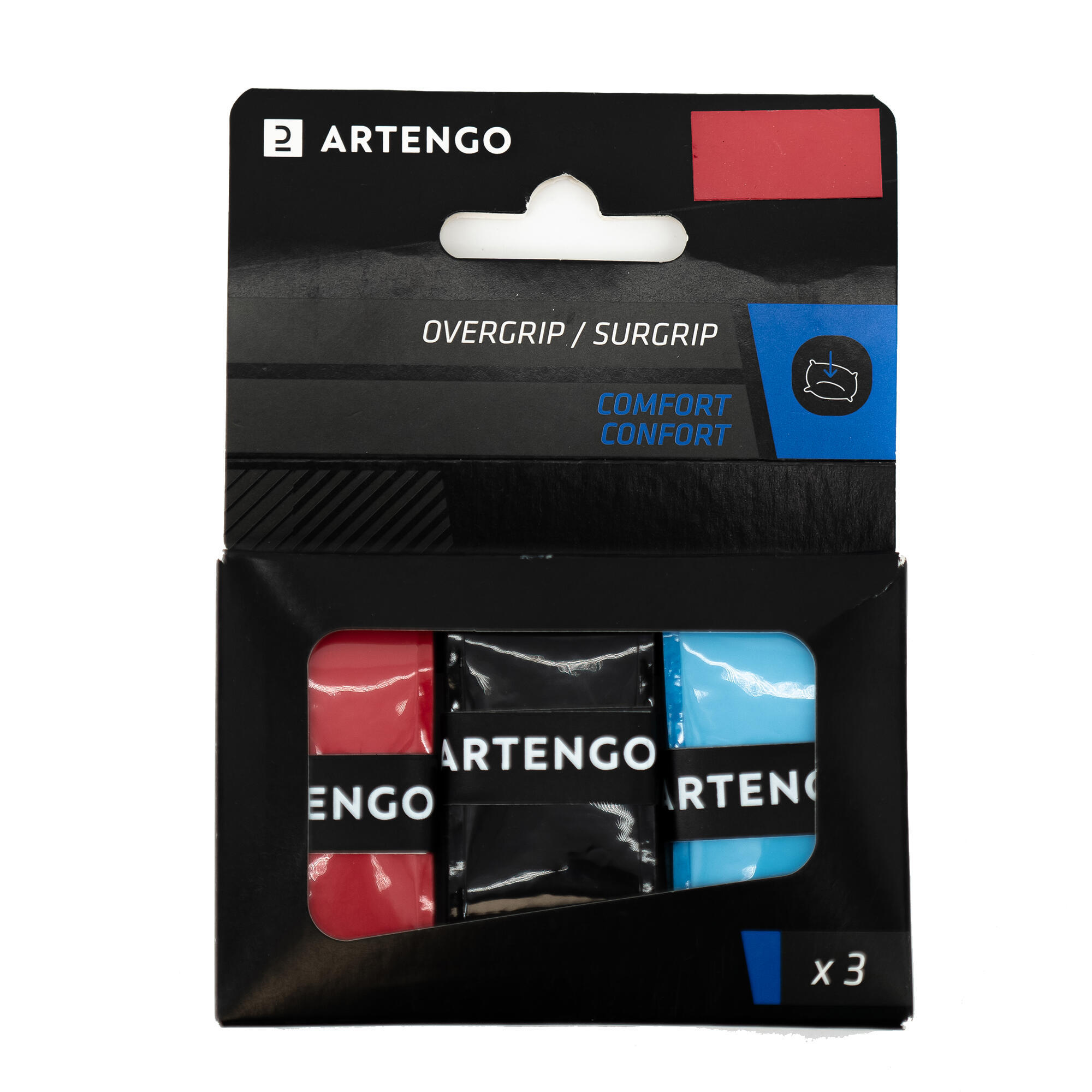 Лента Grip Tape Tennis Comfort Overgrip Многоцветная, 3 шт. в упаковке ARTENGO, красочный стандартная резиновая лента для рогатки стандартная резиновая лента для предотвращения замерзания шланг 2021