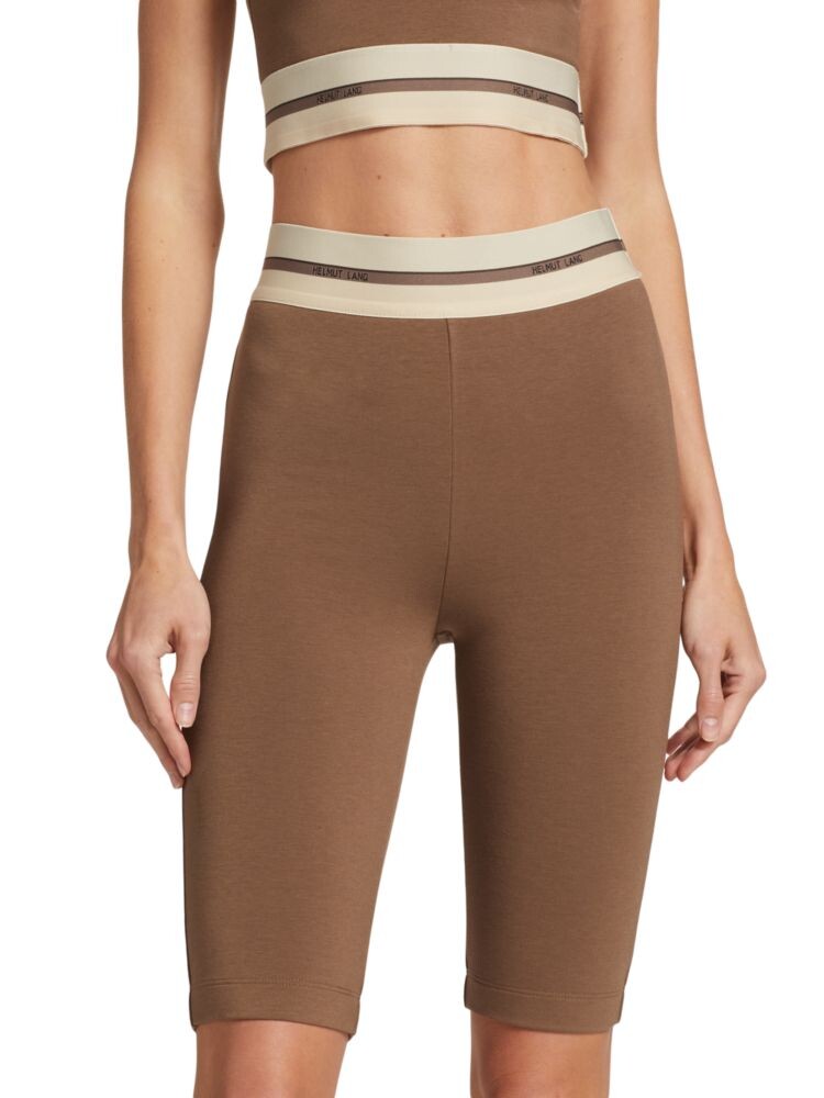 

Байкерские шорты из модала Macro Helmut Lang, цвет Cigar