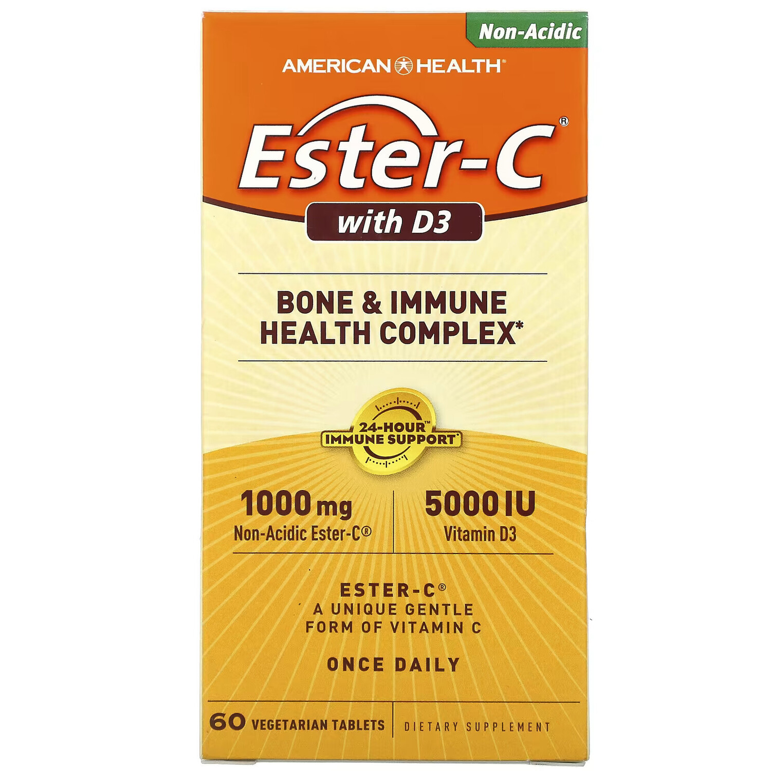 

American Health, Ester-C с D3, 60 вегетарианских таблеток