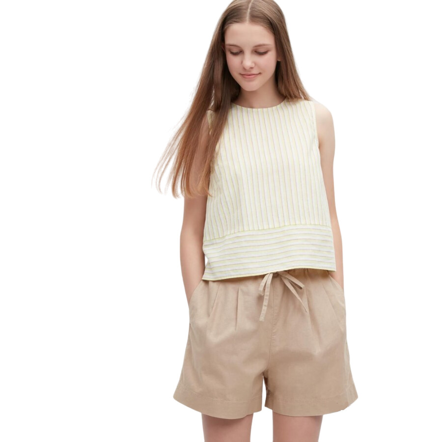 

Шорты Uniqlo Linen Cotton, бежевый