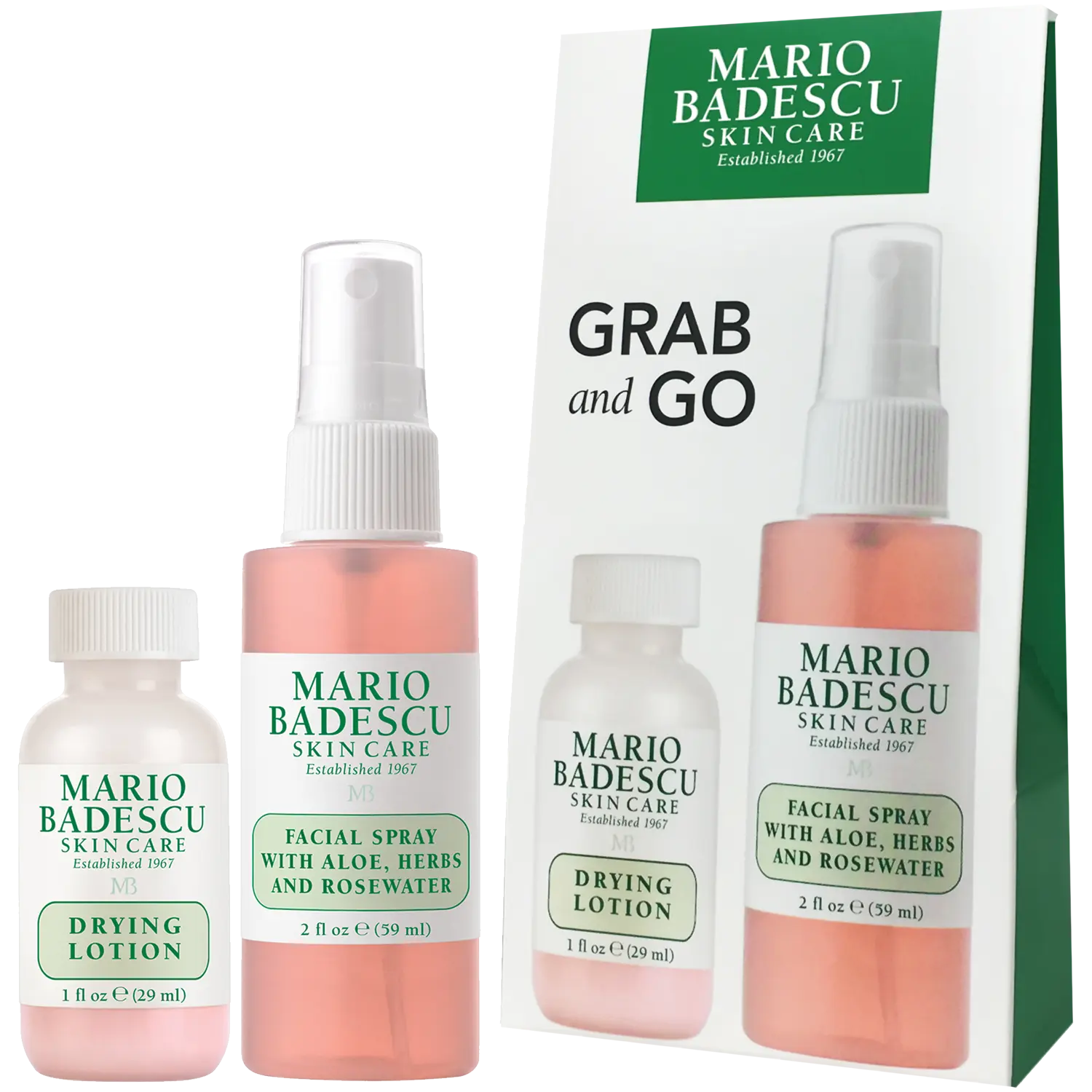 

Mario Badescu набор: мист для лица, 59 мл + тоник для лица, 29 мл