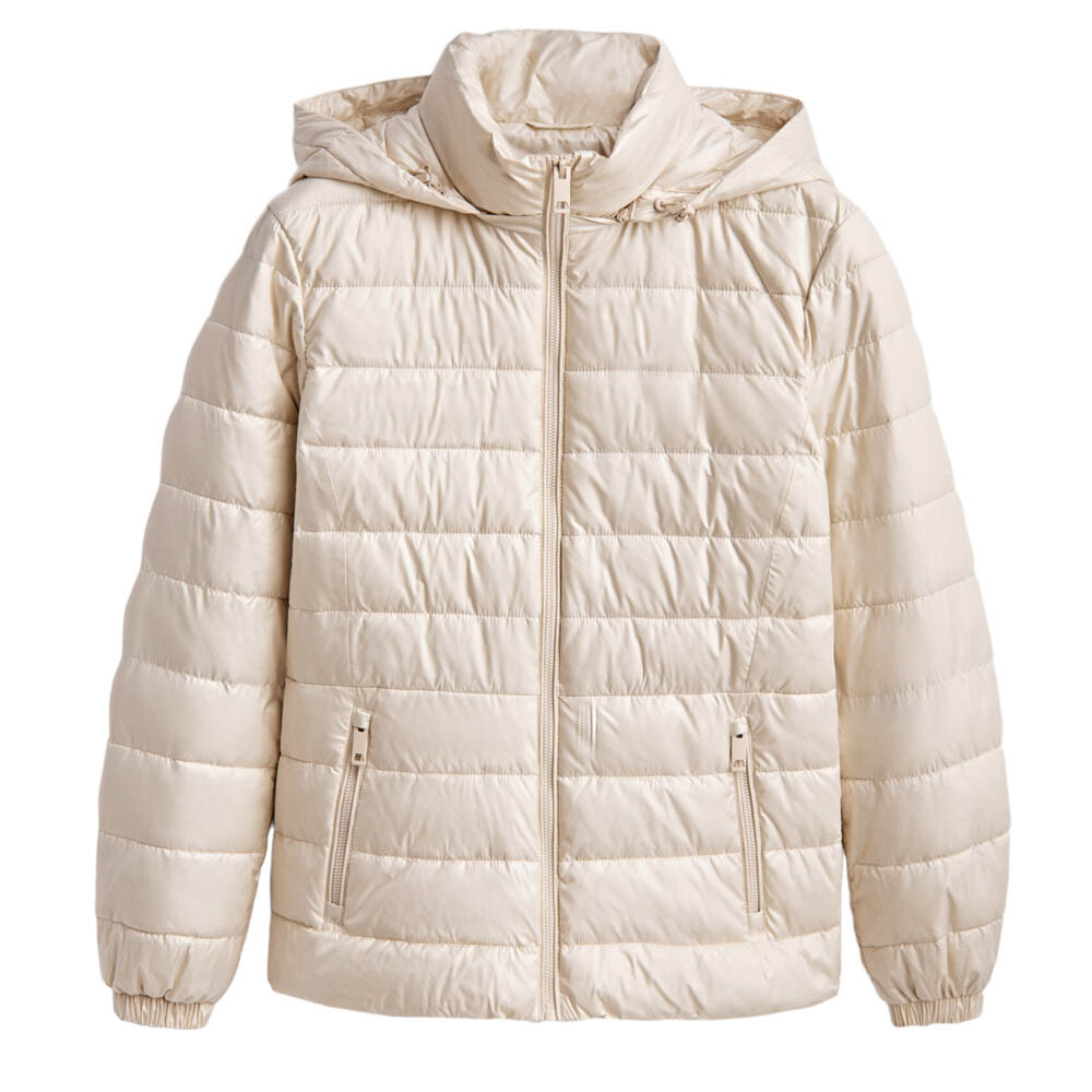 

Куртка Massimo Dutti Fitted Puffer, кремовый