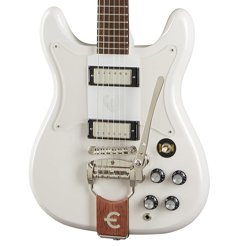 Гитара Epiphone Crestwood Custom с тремотоном вибрато - Polaris White Epiphone Custom Guitar w/ Tremotone Vibrato -