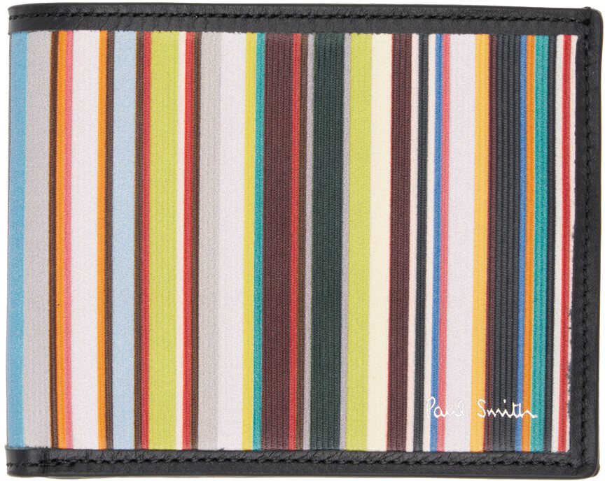 

Бумажник в разноцветную фирменную полоску, сложенный вдвое Paul Smith