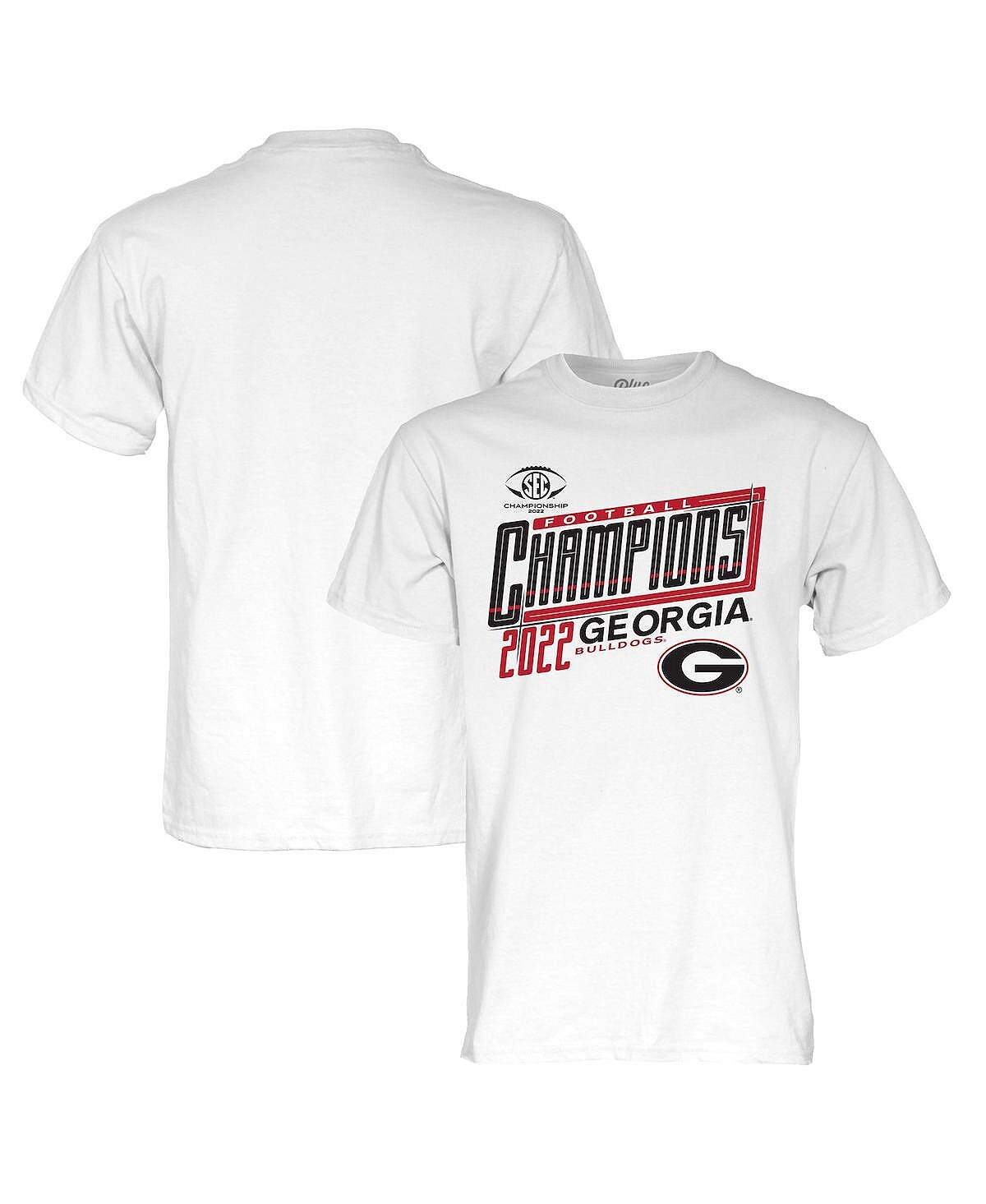 

Мужская белая футболка georgia bulldogs 2022 sec football conference champions Blue 84, белый