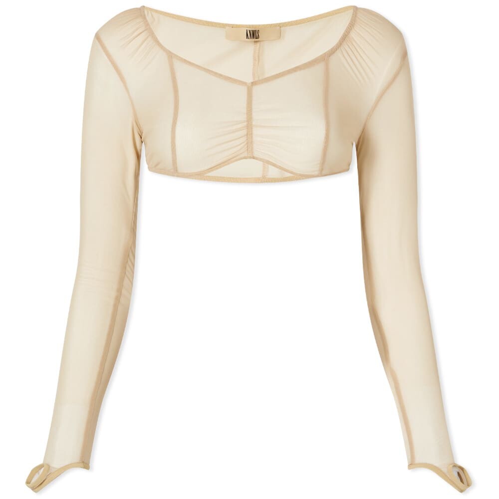 

Футболка KNWLS Celest Mesh Crop Top, Коричневый