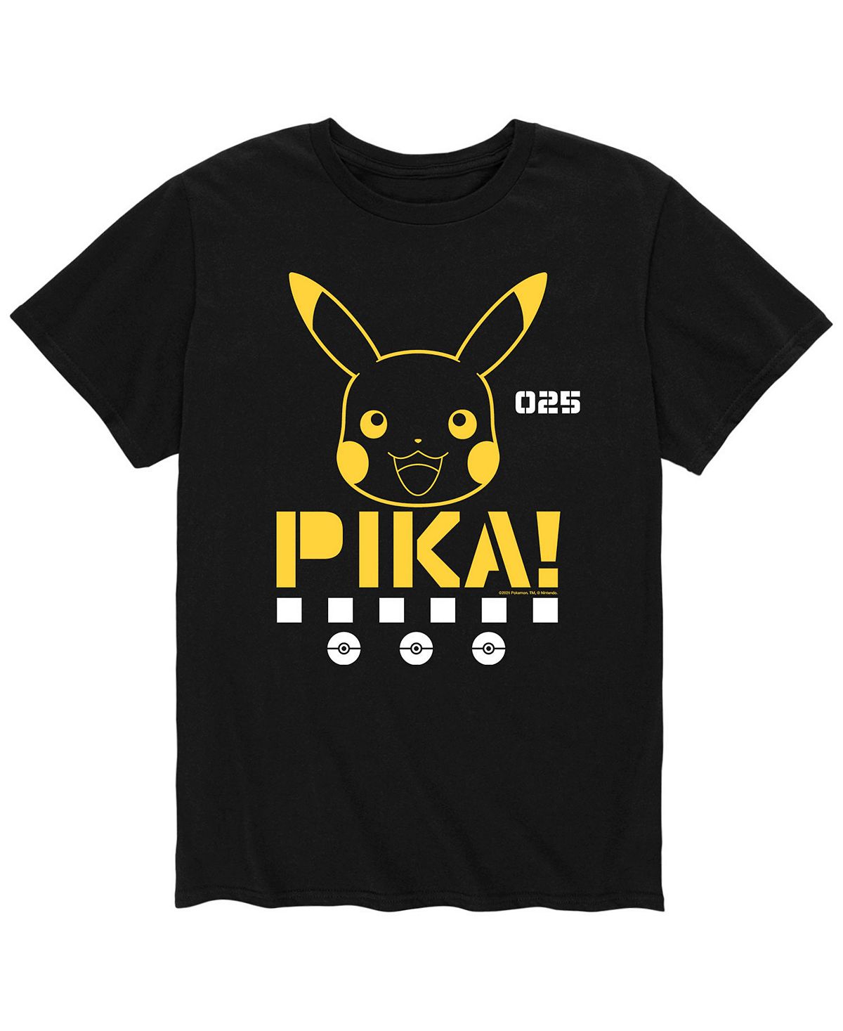 Мужская футболка pokemon pika AIRWAVES, черный набор pokemon футболка jigglypuff sing женская белая l стикерпак pika 2