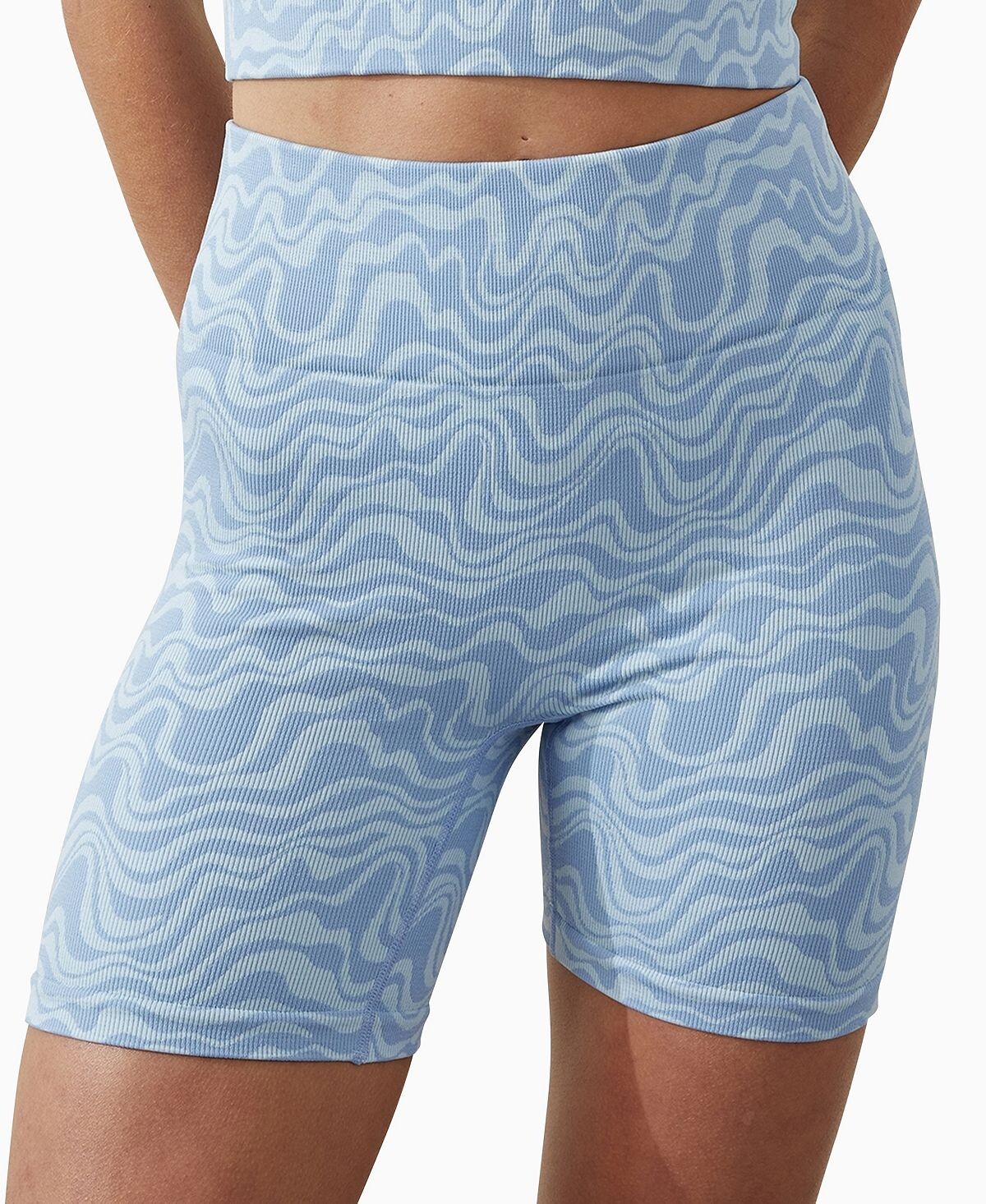 

Женские бесшовные велосипедки в рубчик COTTON ON, мульти, Синий