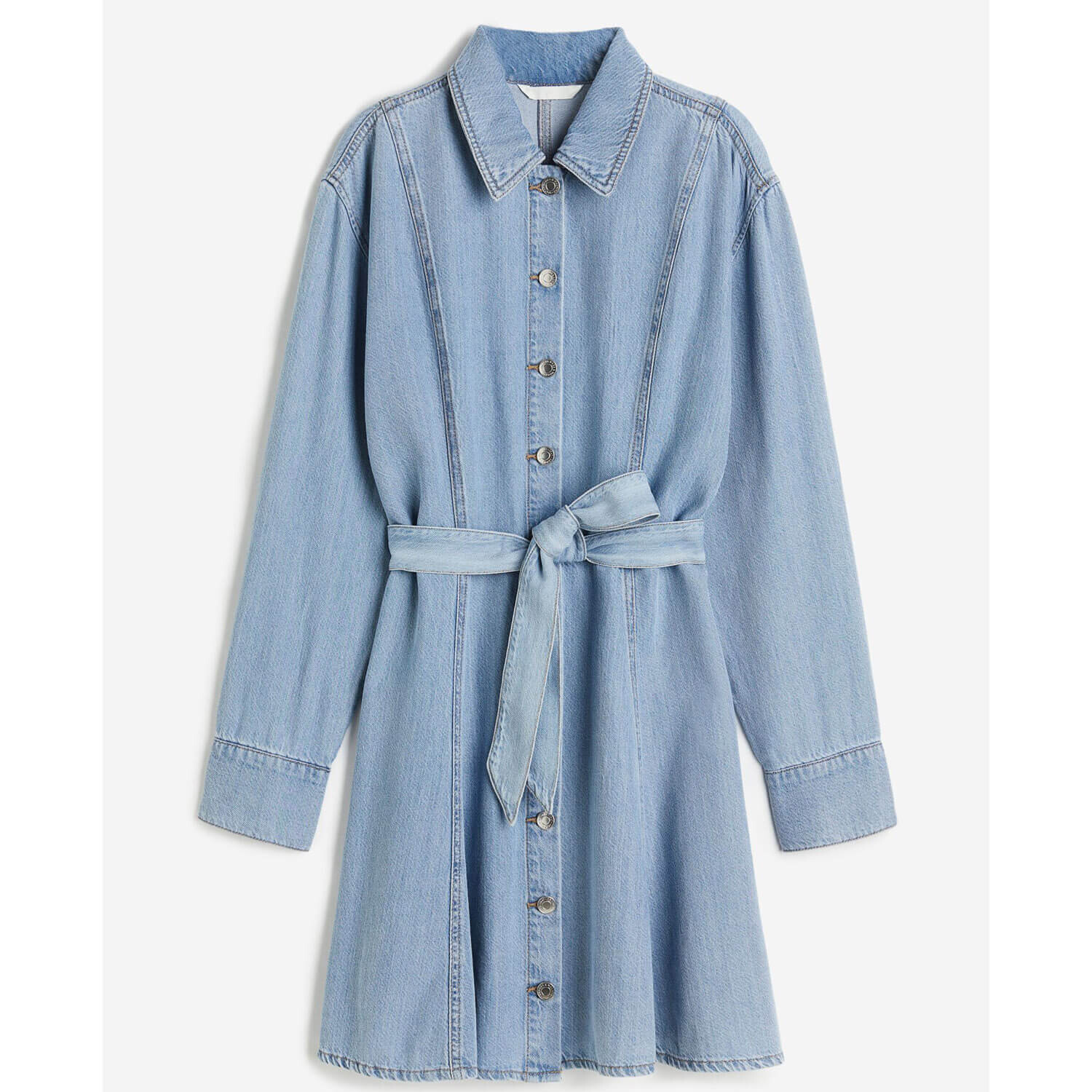 

Платье-рубашка H&M Denim, светло-синий
