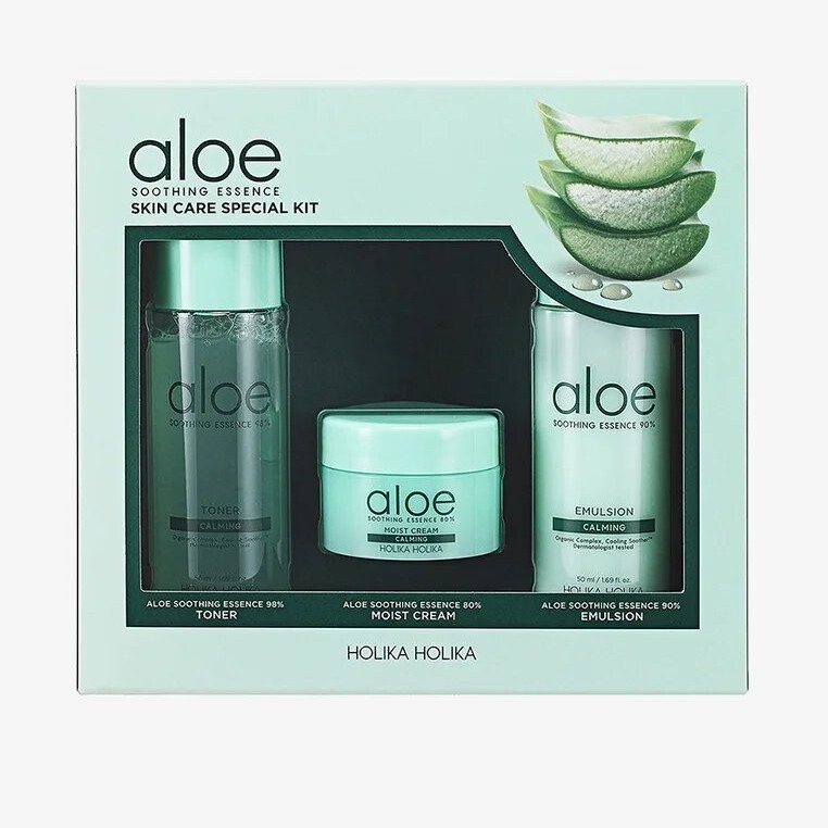 

Набор Holika Holika Aloe Soothing Essence Skin Care Special, 3 предмета