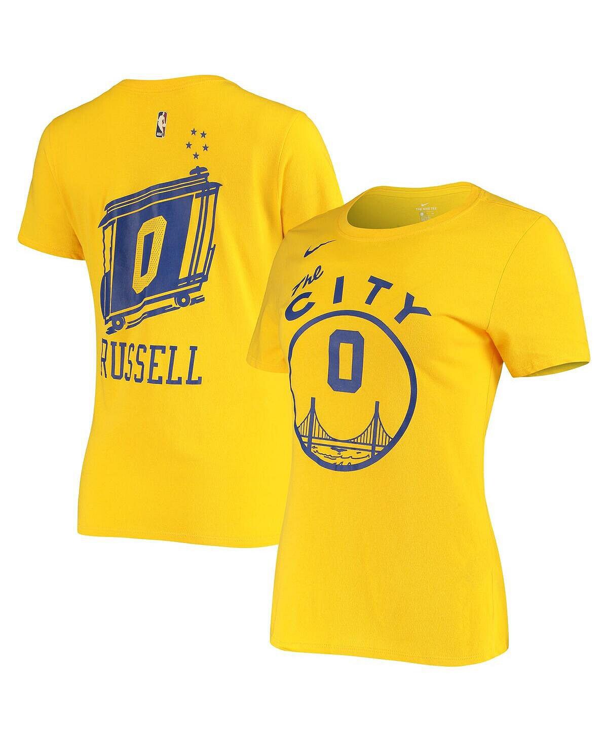 

Женская футболка d'angelo russell gold golden state warriors hardwood classics name and number performance Nike, Желтый