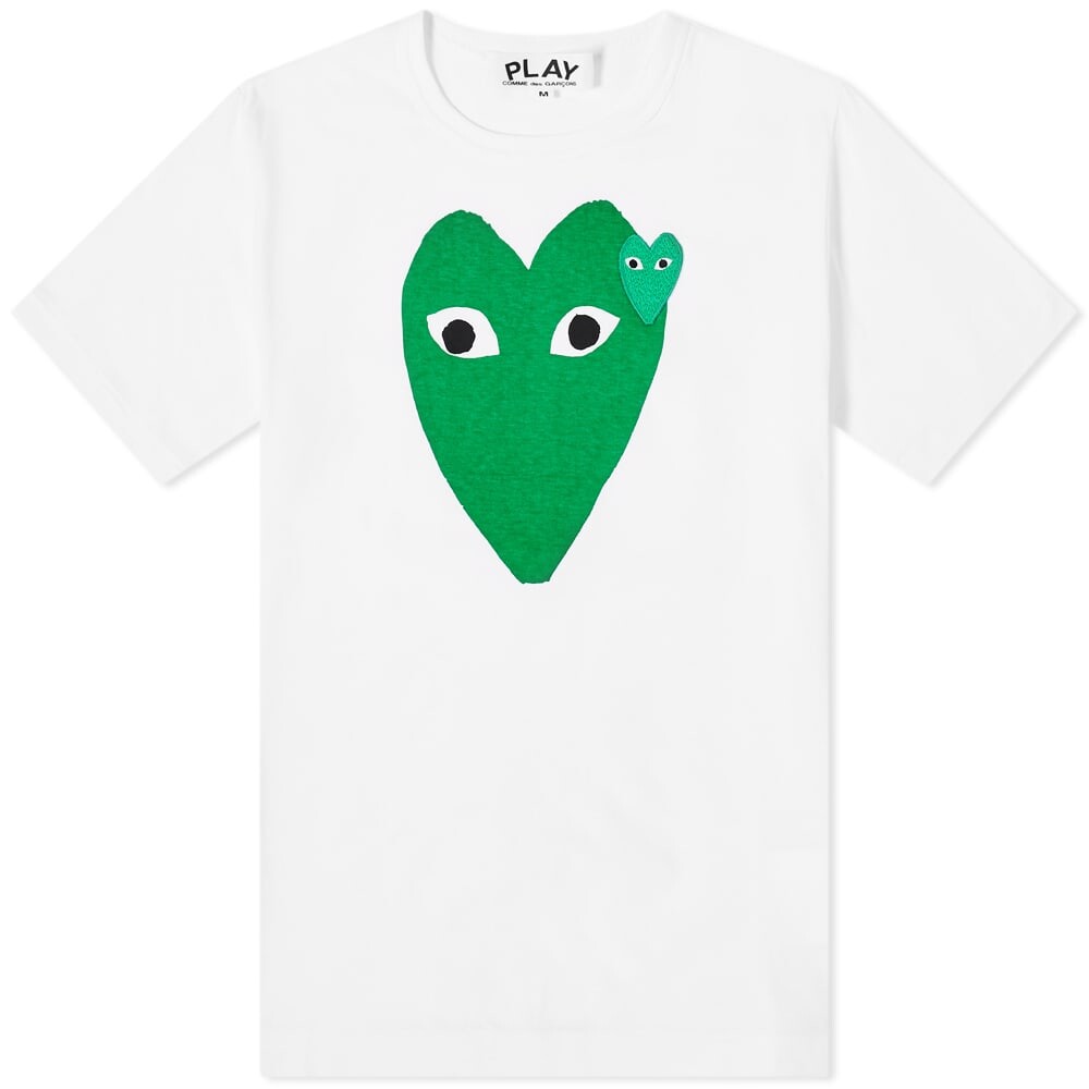 

Футболка Comme des Garcons Play Double Heart Tee, Коричневый