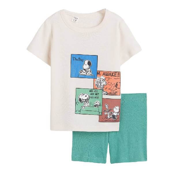 

Пижама H&M Snoopy, бежевый/бирюзовый