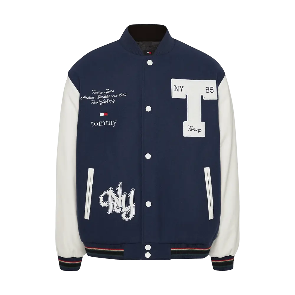 

Куртка-бомбер Tommy Jeans Collection Reversible Varsity, синий/темно-серый