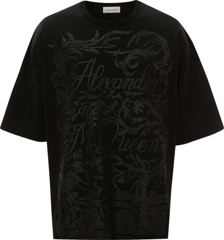 

Футболка Alexander McQueen Skeleton Print T-Shirt 'Black', черный