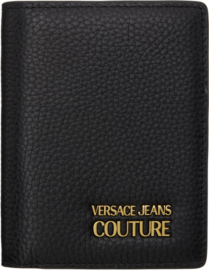 

Черный бумажник с логотипом Bifold Versace Jeans Couture