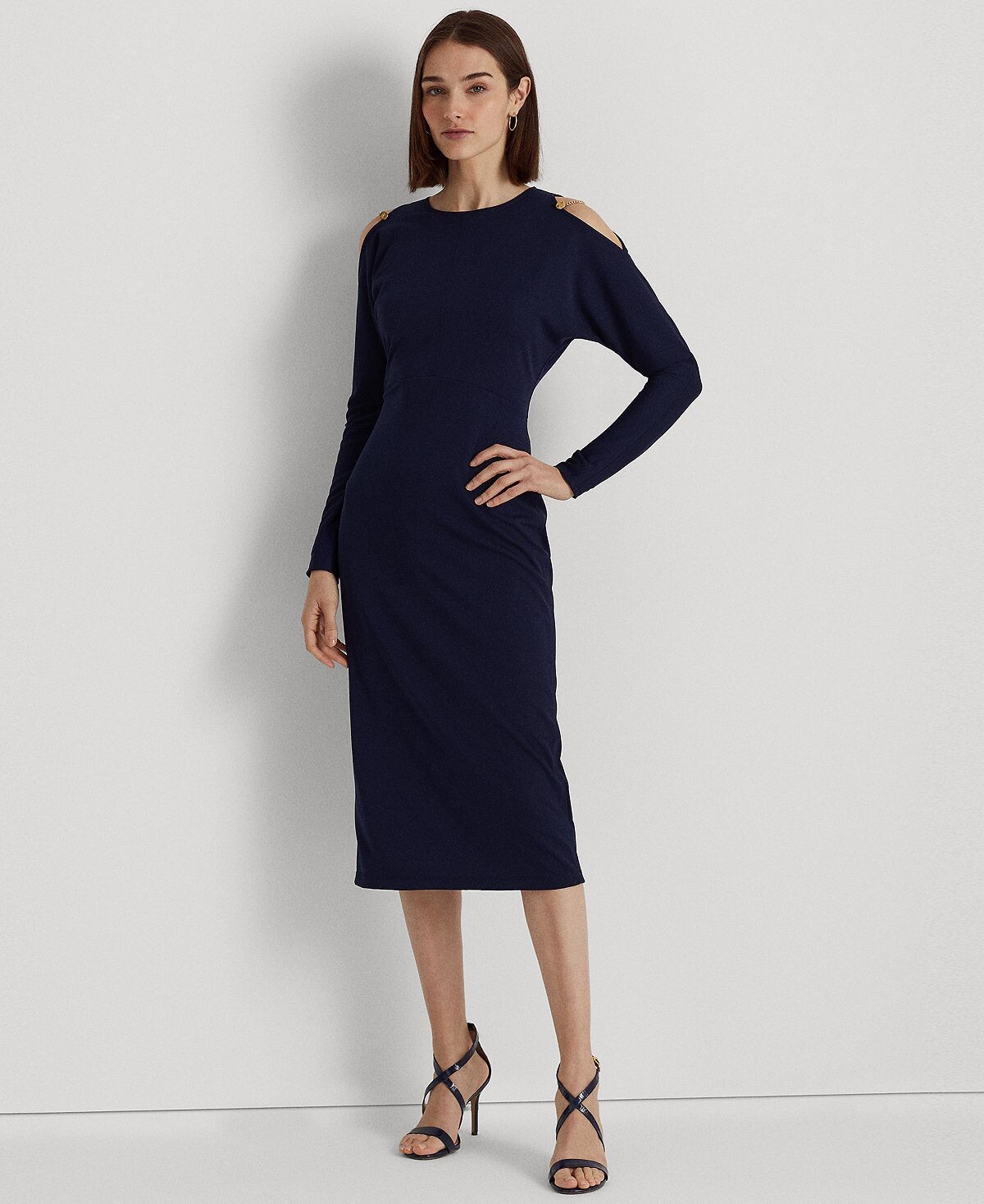 

Женское платье из стрейч-джерси с открытыми плечами Lauren Ralph Lauren, мульти