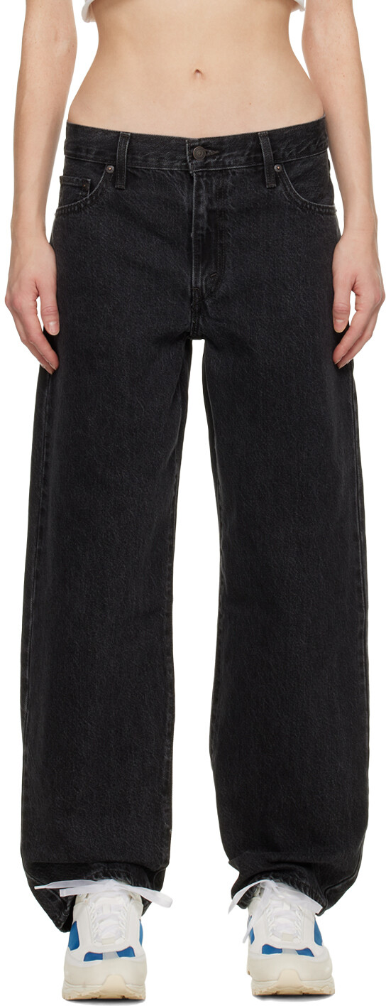 

Черные мешковатые джинсы для пап Levi's