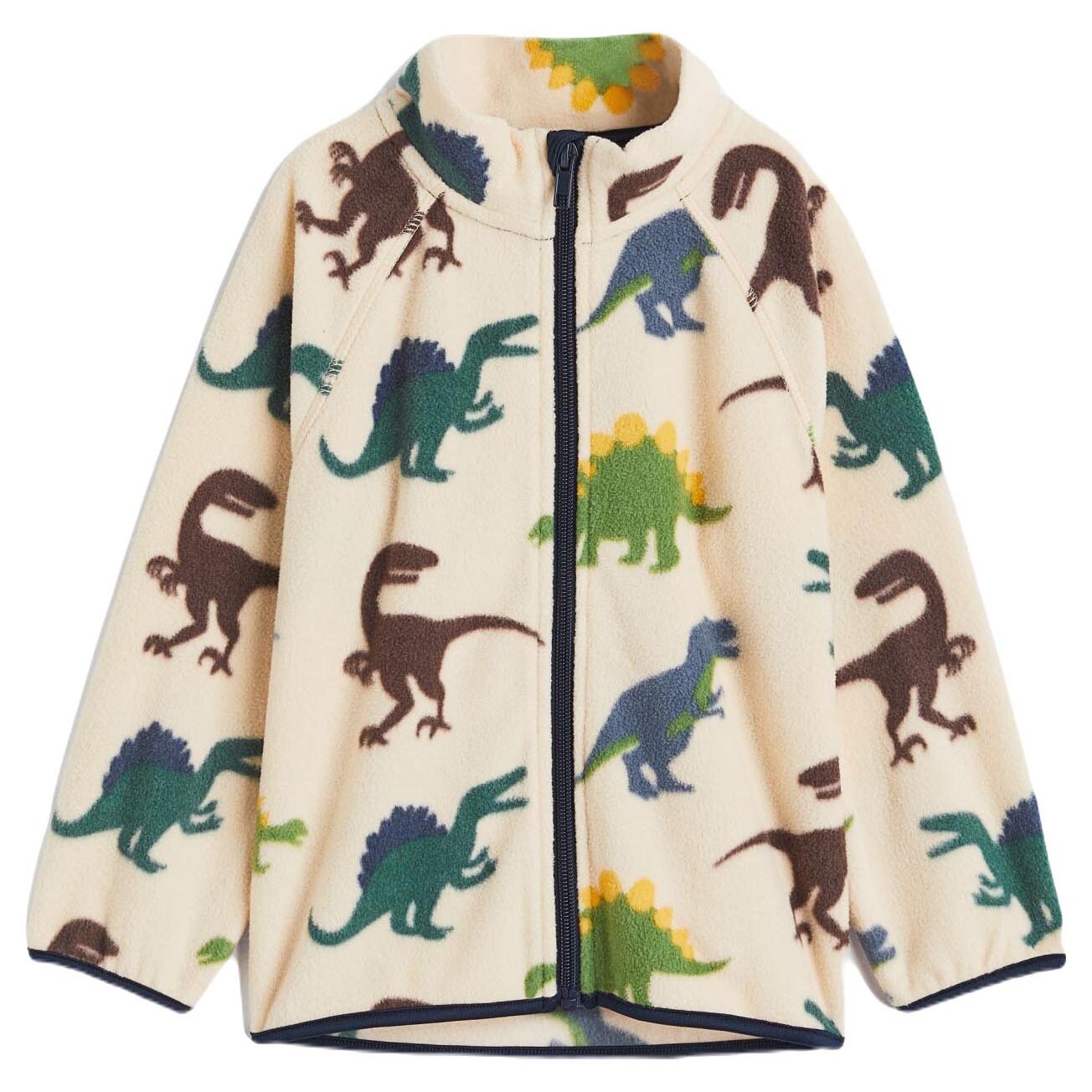 

Куртка H&M Fleece Dinosaurs, светло-бежевый