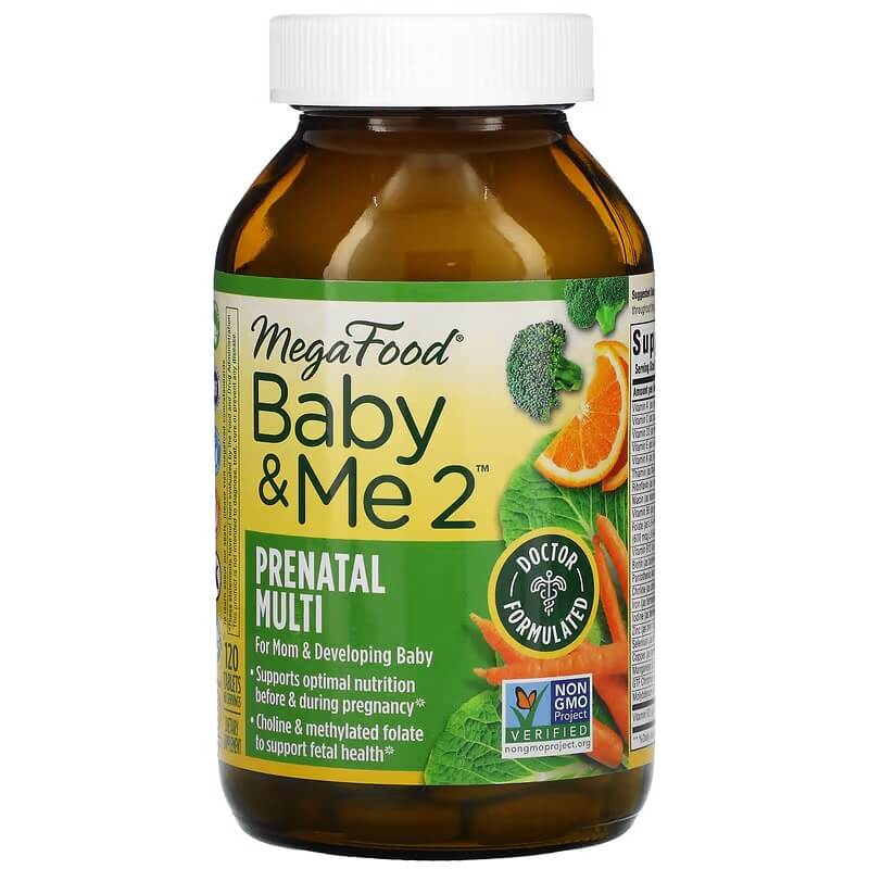 Витамины для беременных MegaFood, 120 таблеток megafood b12 energy ginger 70 gummies