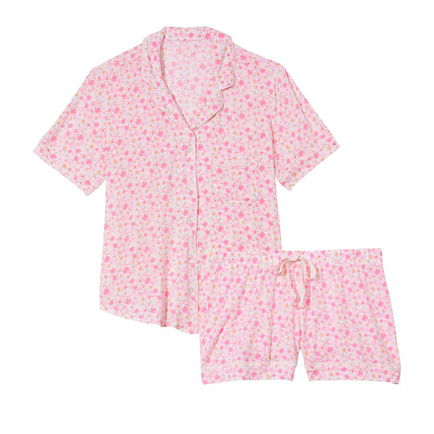

Пижамный комплект Victoria's Secret Modal, 2 предмета, белый/розовый