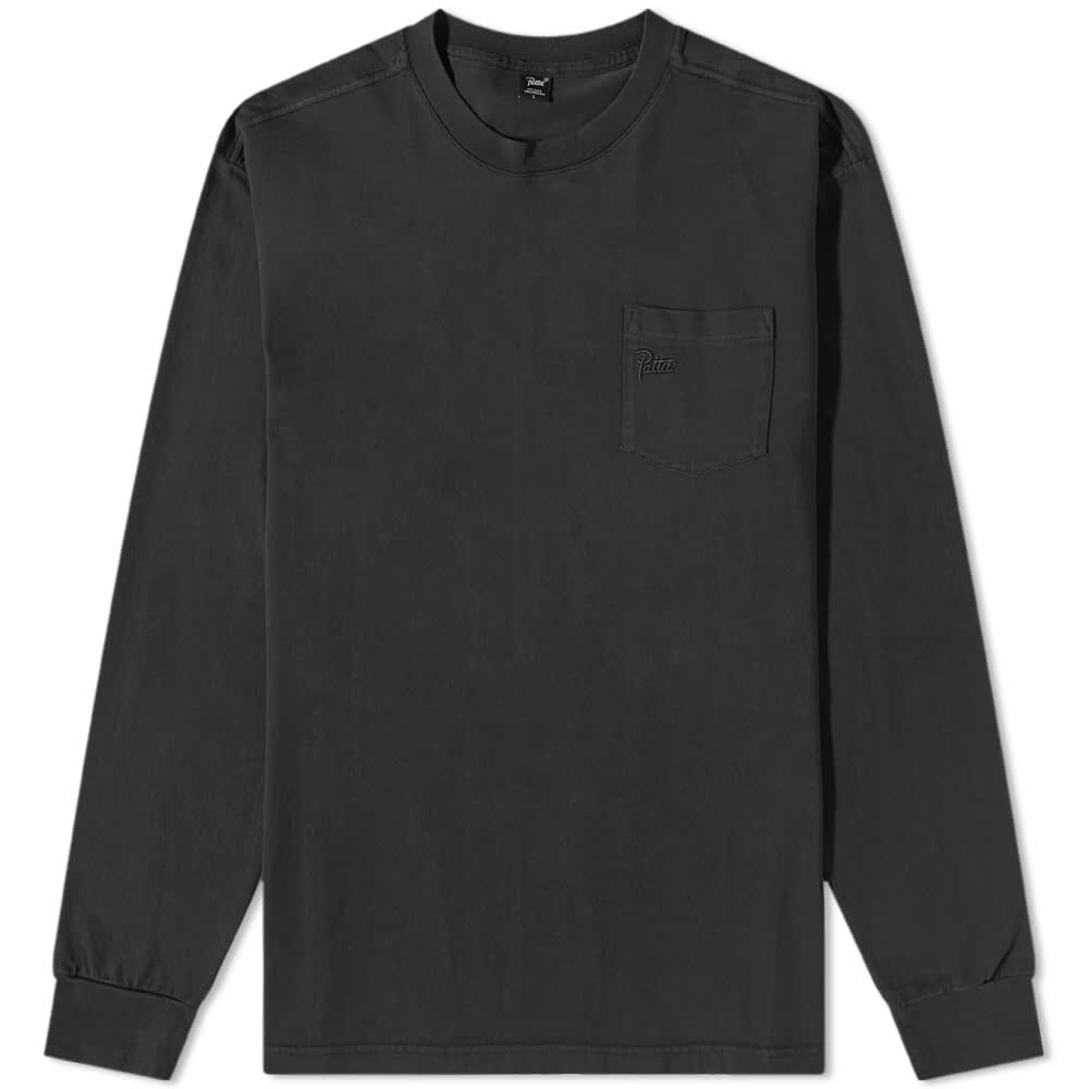 

Футболка Patta Basic Washed Pocket Long Sleeve Tee, Серый