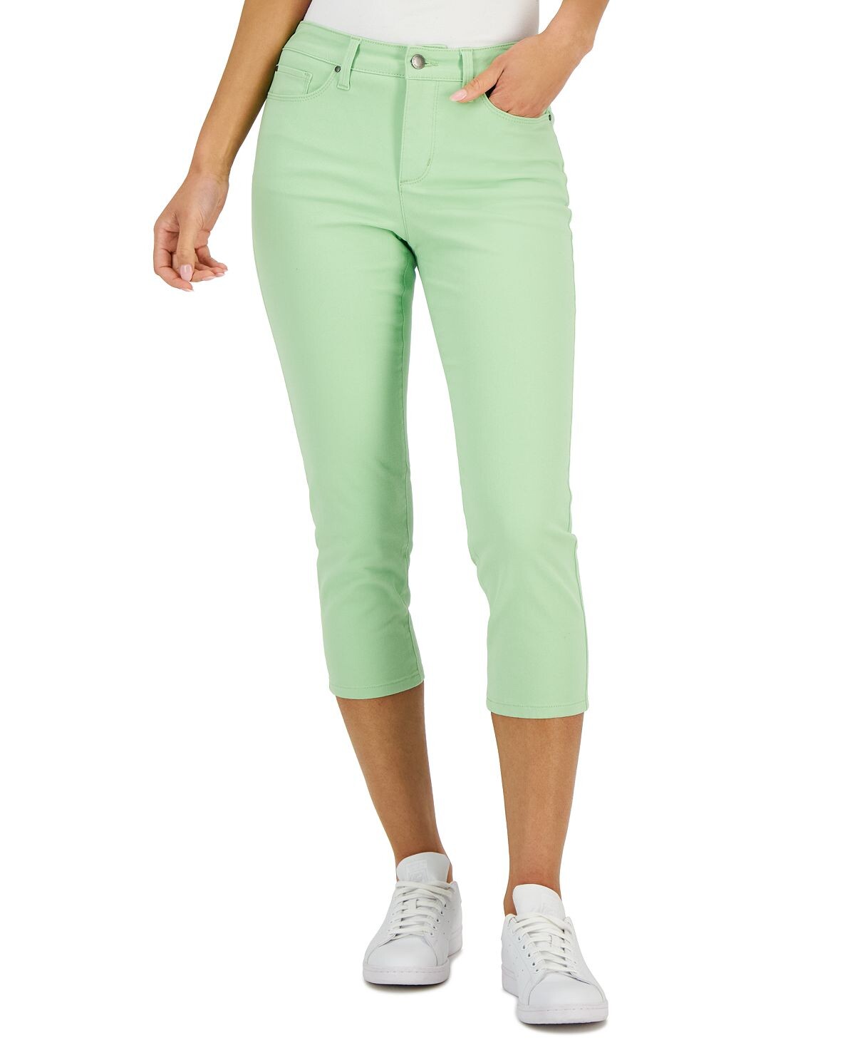 

Джинсы bristol capri petite с контролем живота, созданные для macy's Charter Club