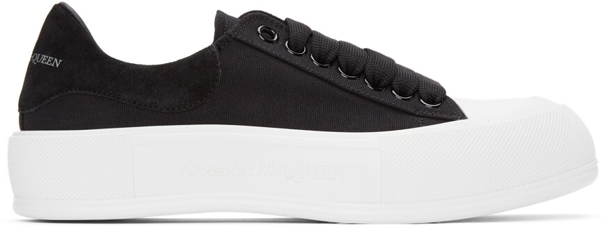 

Черно-белые кроссовки Deck Plimsoll Alexander McQueen