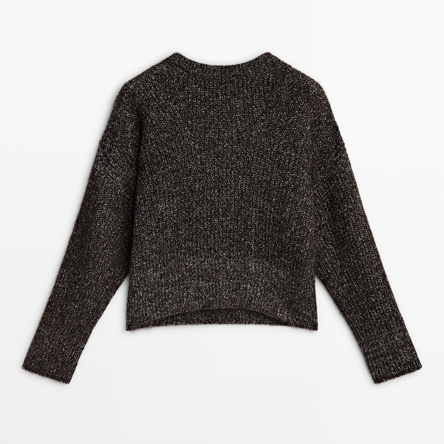 

Джемпер Massimo Dutti Flecked Crew Neck Knit, темно-коричневый