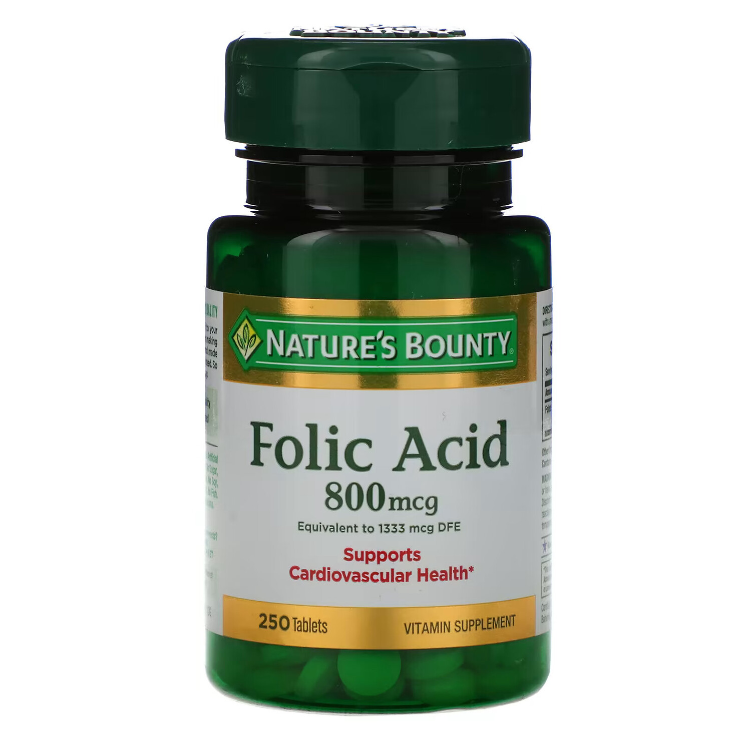 

Nature's Bounty, фолиевая кислота, 800 мкг, 250 таблеток