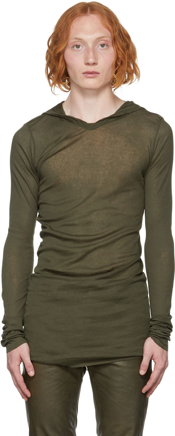 

Зеленый худи в рубчик Rick Owens