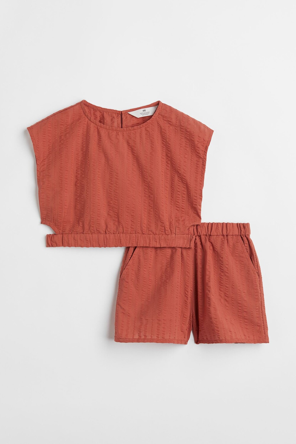 

Комплект из 2 предметов: топ и шорты H&M, кирпично-красный