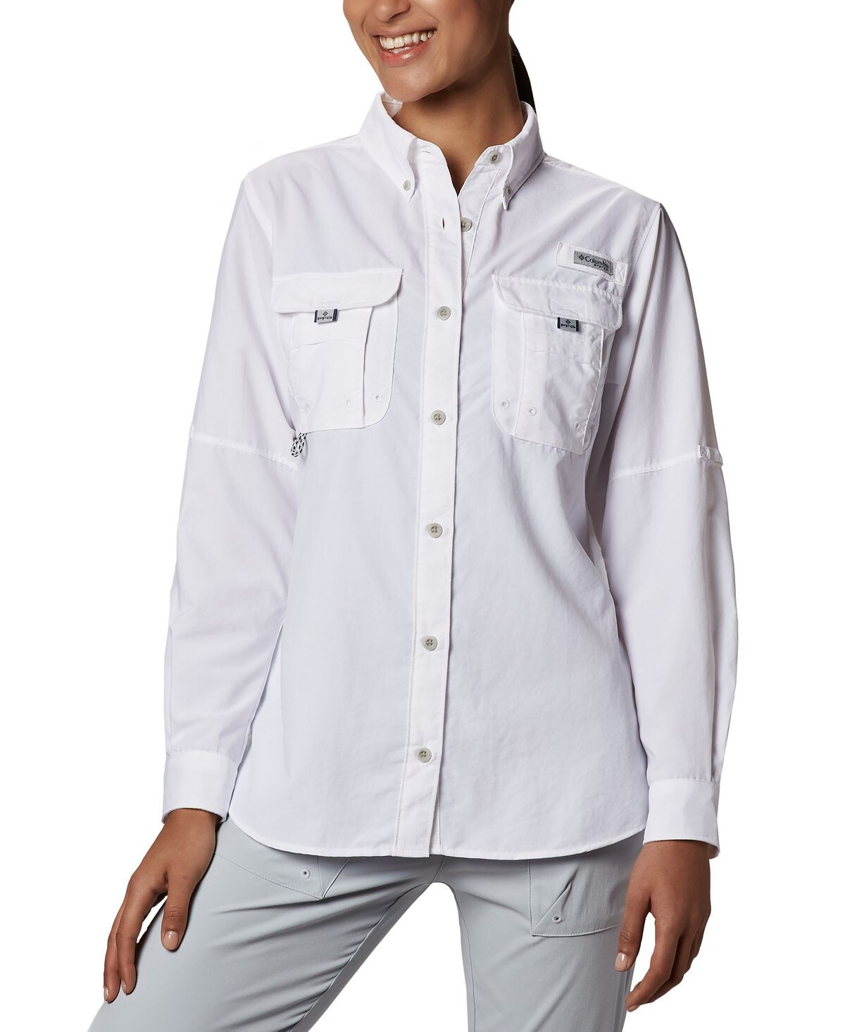 

Женская рубашка pfg bahama для спортсменок Columbia, белый