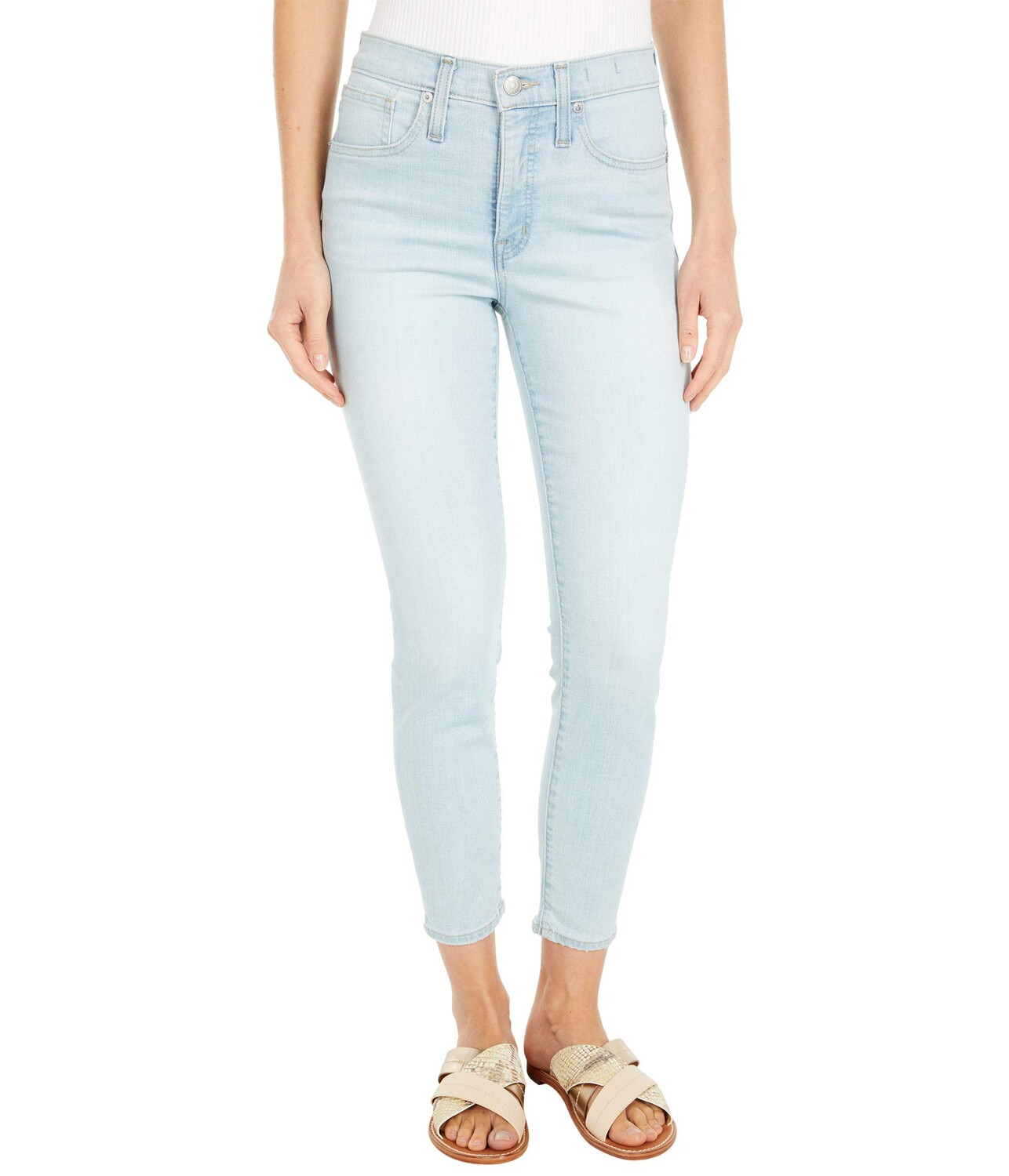 

Джинсы Madewell, 9" Mid-Rise Skinny Crop Jeans in Simon Wash: Coolmax Denim Edition