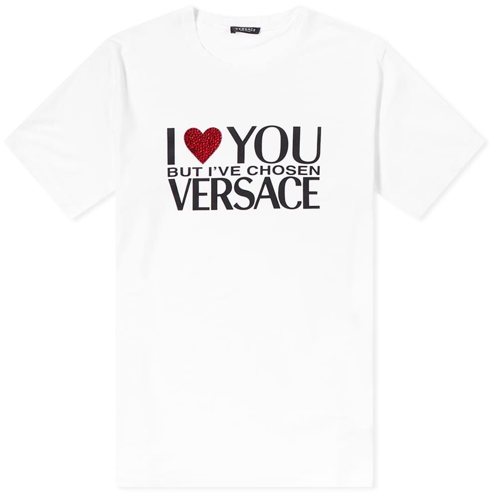 

Футболка Versace I Love Print Tee, Белый