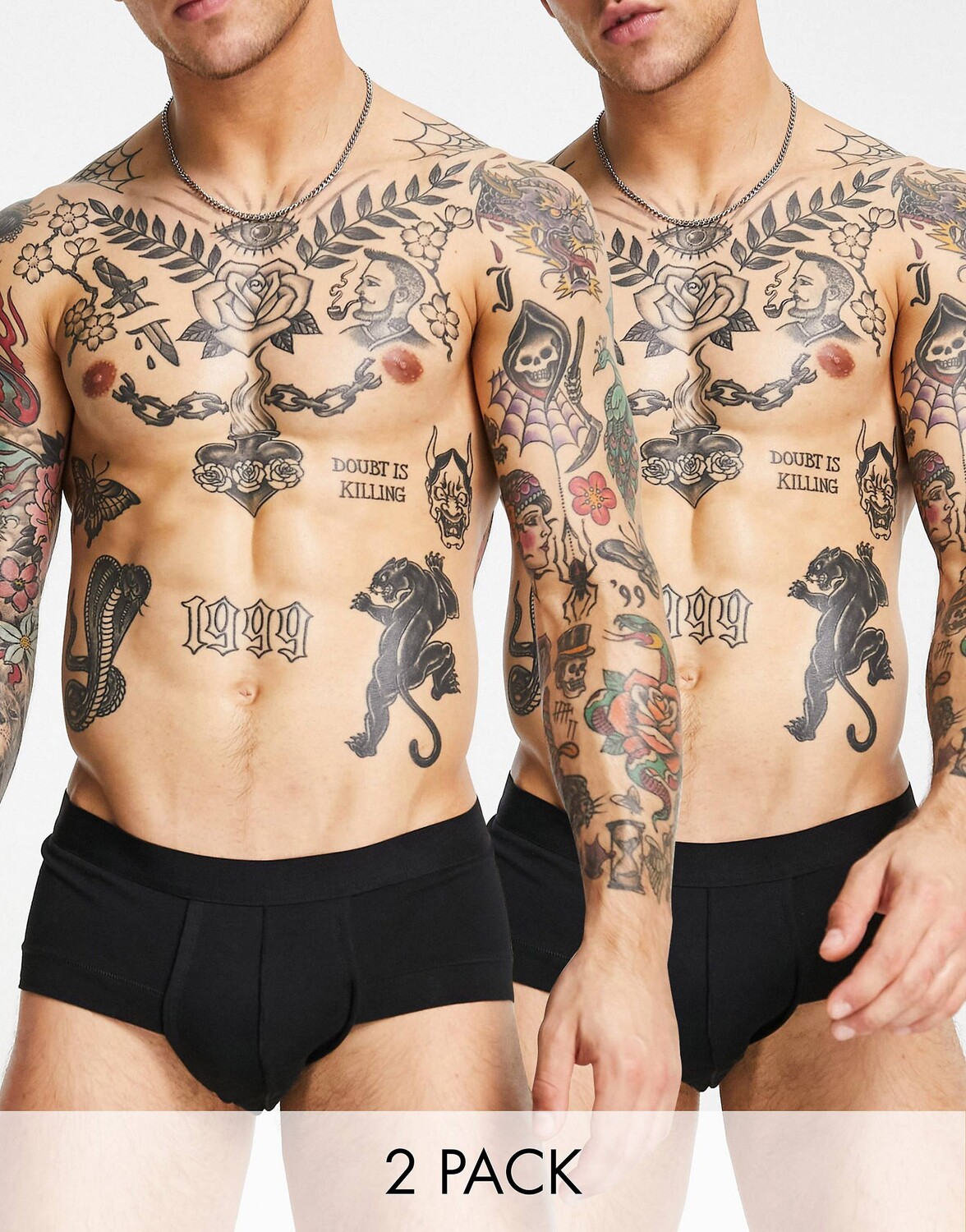 

Набор из 2 неструктурированных коротких плавок ASOS DESIGN