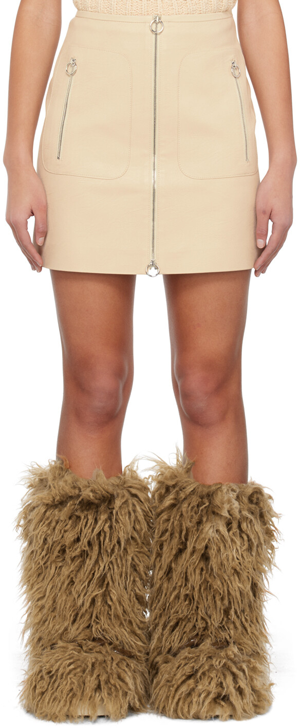 

Мини-юбка из искусственной кожи на молнии Off-White Stella McCartney