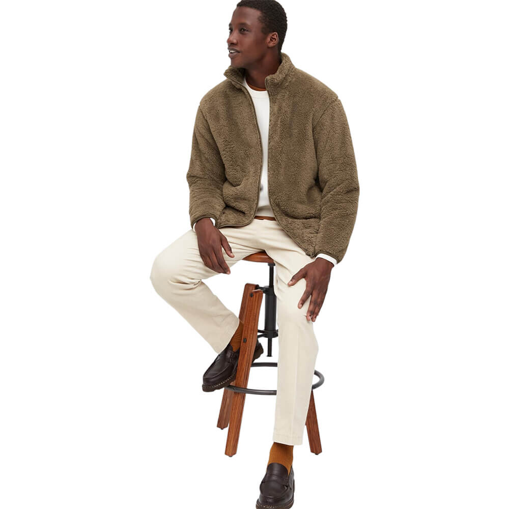 Куртка Uniqlo Fluffy Fleece, бежевый