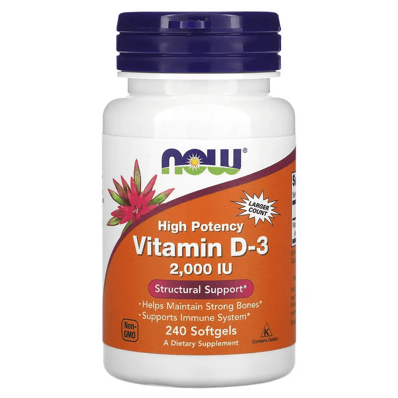 Витамин D3 NOW Foods 2000 МЕ, 240 капсул