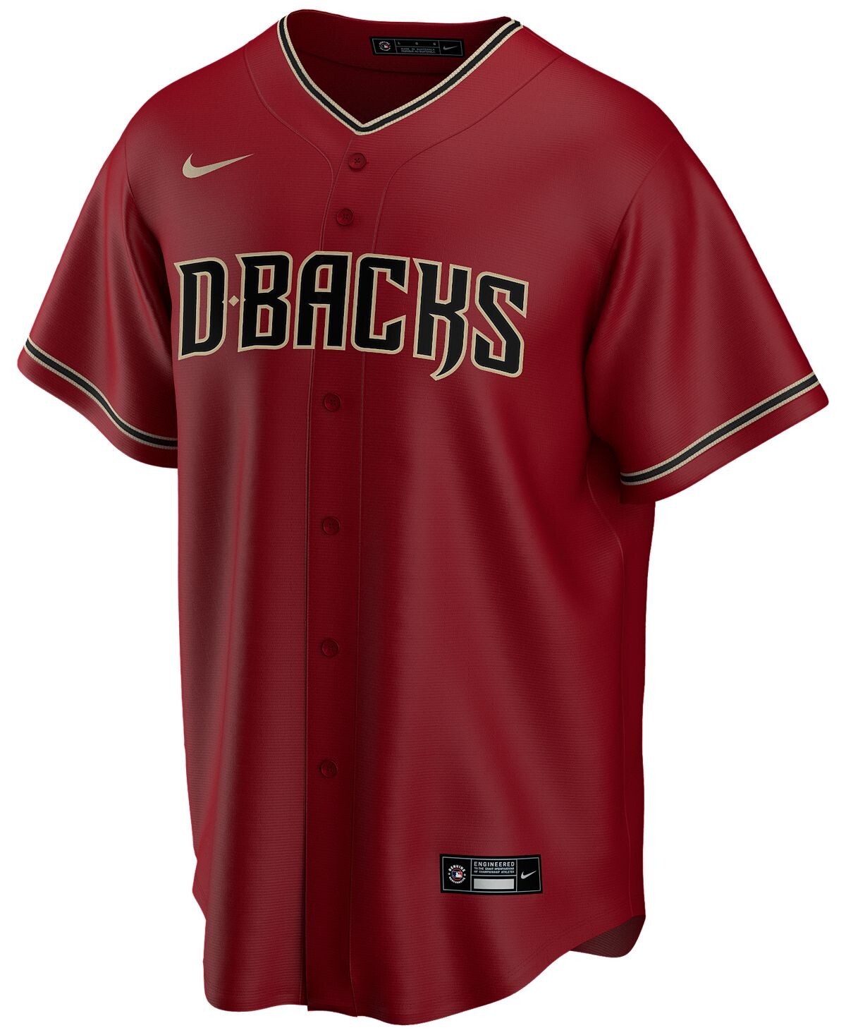

Мужская официальная пустая копия джерси arizona diamondbacks Nike, черный